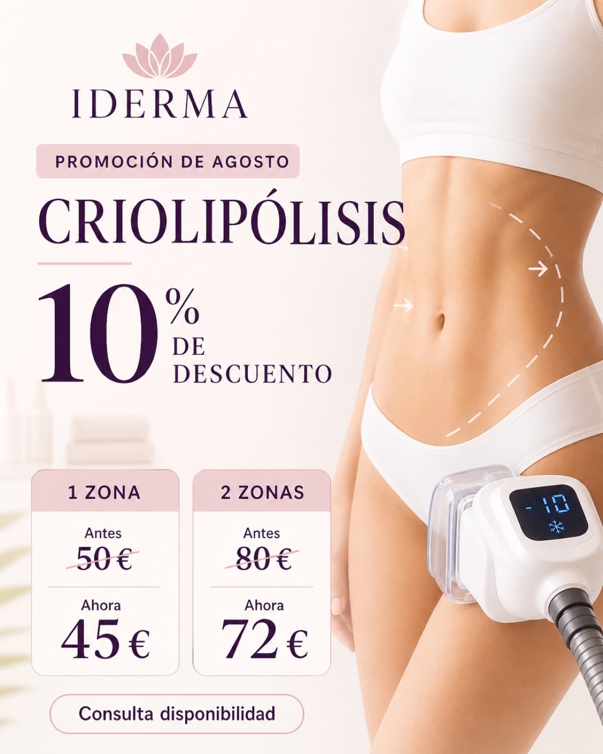 Promoción agosto 2026 - Criolipólisis - diseño web